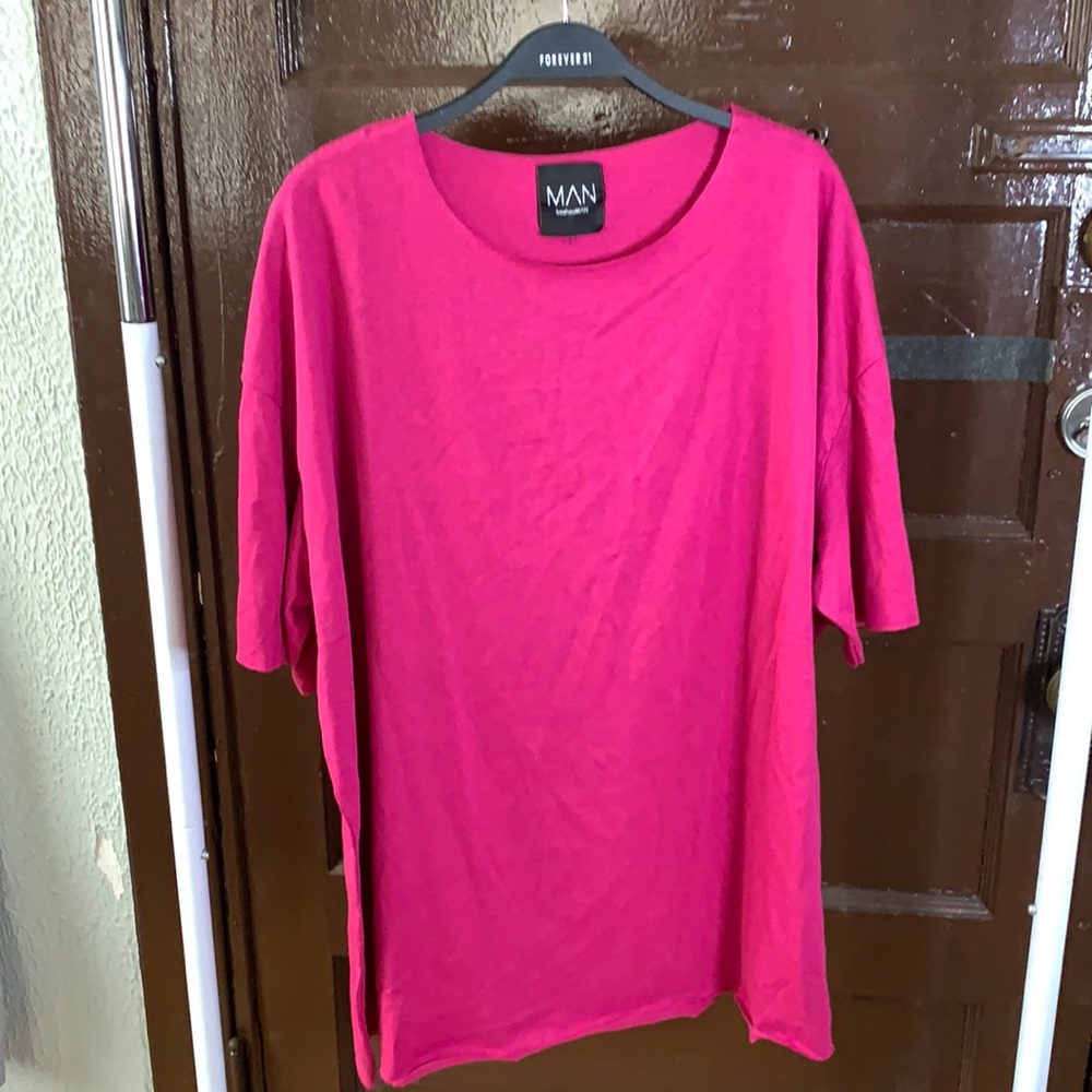 Men’s Basic Hot Pink Tee